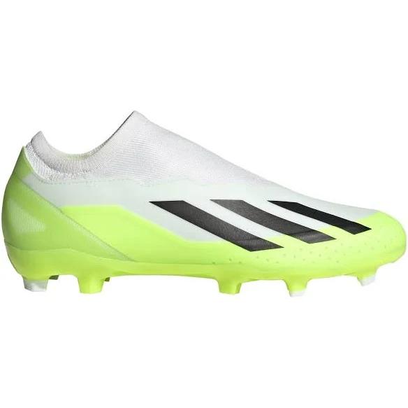 adidas-X Crazyfast.3 LL FG-Unisex-Cloud White / Core Black / Lucid Lemon-M 7 / W 8
