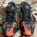 Adidas Yung-1 'Orange Plaid' Mens Sneakers - Size 10.0