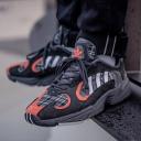 Adidas Yung-1 'Orange Plaid' Mens Sneakers - Size 10.0