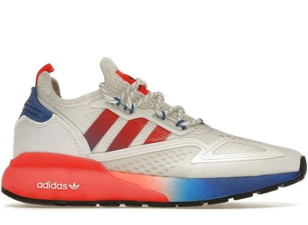 Adidas ZX 2K Boost White Solar Red Blue