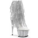 ADORE-1017SRS Clear-Silver Rhinestone/Silver SRS Ankle Boot 9