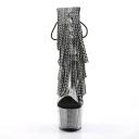 ADORE-1017SRS Clear-Silver Rhinestone/Silver SRS Ankle Boot 9