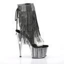 ADORE-1017SRS Clear-Silver Rhinestone/Silver SRS Ankle Boot 9
