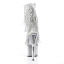 ADORE-1017SRS Clear-Silver Rhinestone/Silver SRS Ankle Boot 9