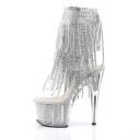 ADORE-1017SRS Clr-Slv RS/Slv SRS Ankle Boots, 10