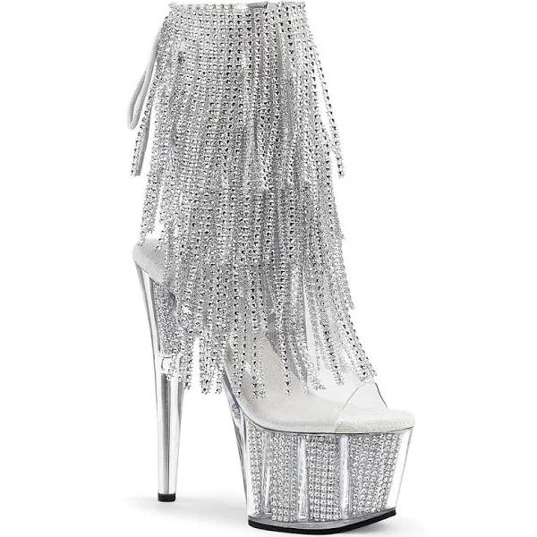 ADORE-1017SRS Clr-Slv RS/Slv SRS Ankle Boots, 10