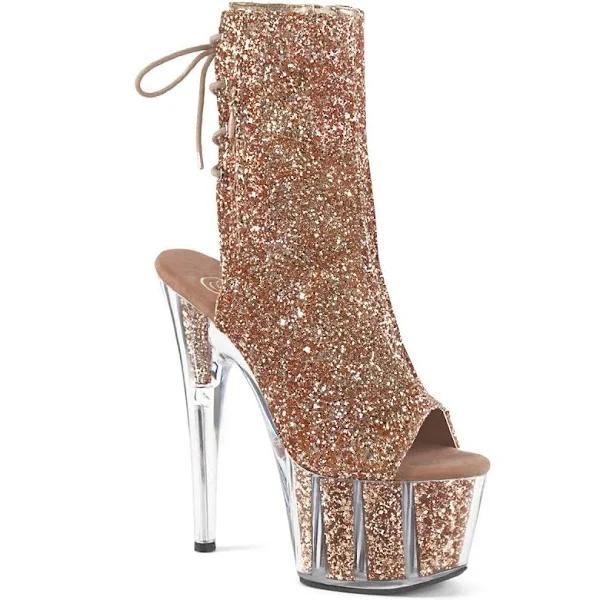 ADORE-1018G Rose Gold Glitter/Rose Gold Glitter Ankle Boot 7