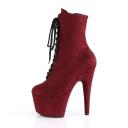 ADORE-1020FS Pink Faux Suede Ankle Boots 10