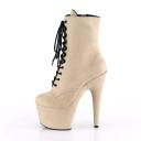 ADORE-1020FS Pink Faux Suede Ankle Boots 10
