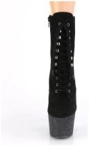 ADORE-1020FSMG Black Faux Suede/Black Multi Mini Glitter Ankle Boot 5
