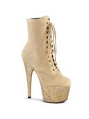 ADORE-1020FSMG Black Faux Suede/Black Multi Mini Glitter Ankle Boot 5