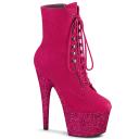 ADORE-1020FSMG Black Faux Suede/Black Multi Mini Glitter Ankle Boot 5