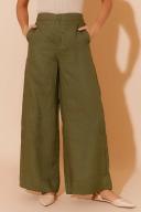 Adorne Harper Linen Pant in Khaki | Size 16 | Now Only AUD