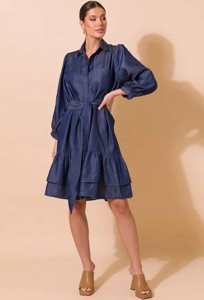 Adorne Suri Dress (Denim), 10 - Now Only AUD - Buy Now Pay Later With AfterPay