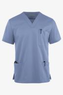 Advantage Stretch For Men 5 Pocket Scrub Top - 3x - Ceil Blue