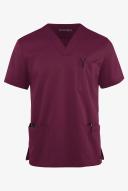 Advantage Stretch For Men 5 Pocket Scrub Top - L - Wine
