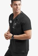 Advantage Stretch For Men 5 Pocket Scrub Top - S - Black