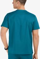 Advantage Stretch For Men 5 Pocket Scrub Top - S - Caribbean Blue