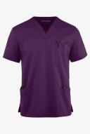 Advantage Stretch For Men 5 Pocket Scrub Top - S - Eggplant