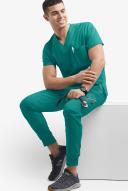 Advantage Stretch For Men 5 Pocket Scrub Top - XL - Teal