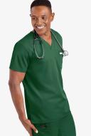Advantage Stretch For Men V-Neck Scrub Top - L - Hunter