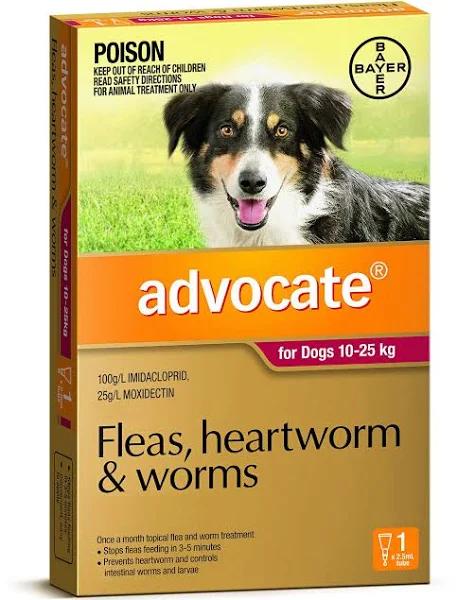 Advocate Large Dog Red 10-25kg