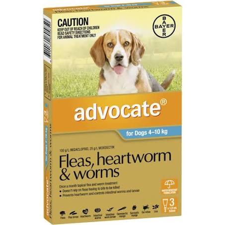 Advocate Medium Dog 4-10kg 3 Pack