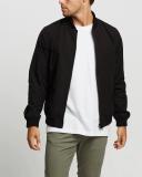 AERE - Men's Black Jackets - Recycled Polyester Bomber Jacket - Size XXL at The Iconic