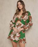 AERE - Women's Multi Mini Dresses - Twist Front Mini Dress - Size 10 at The Iconic