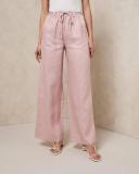 AERE - Women's Pink Pants - Linen Drawstring Pants - Size 6 at The Iconic