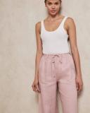 AERE - Women's Pink Pants - Linen Drawstring Pants - Size 6 at The Iconic