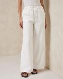 AERE - Women's White Pants - Linen Drawstring Pants - Size 12 at The Iconic