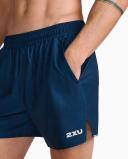 Aero 5" Shorts, 2XU, M, Halftone Camo Turb/Silver Refl, Male