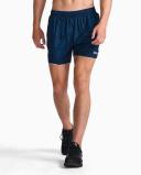 Aero 5" Shorts, 2XU, M, Halftone Camo Turb/Silver Refl, Male
