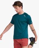 Aero Tee, 2XU, XS, Deep Jade/Silver Reflective, Male