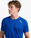 Aero Tee, 2XU, XXL, Surf/Silver Reflective