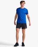 Aero Tee, 2XU, XXL, Surf/Silver Reflective