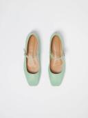 Aeyde Green Uma Ballerina Flats