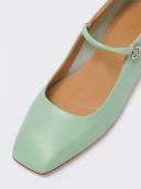 Aeyde Green Uma Ballerina Flats