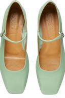 Aeyde Green Uma Ballerina Flats