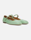 Aeyde Green Uma Ballerina Flats