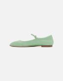 Aeyde Green Uma Ballerina Flats