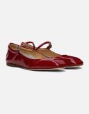 Aeyde | Women 10mm Uma Patent Leather Flats Red 42
