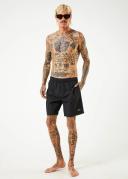 Afends Mens Baywatch 18" Vortex Boardshorts Black Size 28