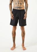 Afends Mens Baywatch 18" Vortex Boardshorts Black Size 28