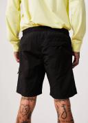 Afends Mens Utility - Elastic Waist Shorts - Black - S