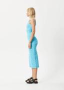 Afends Womens Hemp Terry Midi Dress Daisy Blue Size Medium