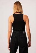 Afends Womens Lydia - Hemp Ribbed Singlet - Black - XS