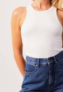 Afends Womens Lydia - Hemp Ribbed Singlet - Black - XS