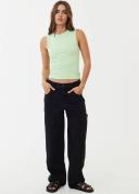 Afends Womens Moss - Organic Denim Carpenter Jeans - Washed Black - 24